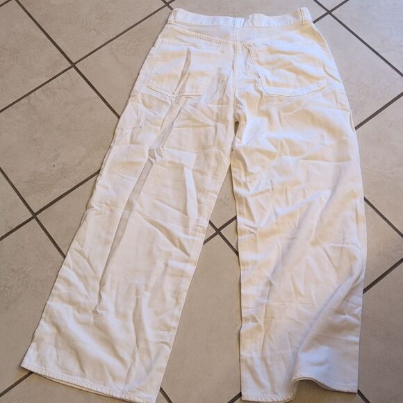 NWT Madewell Petite Superwide Leg Jean White Airy Denim Edition 28P - Picture 2 of 15